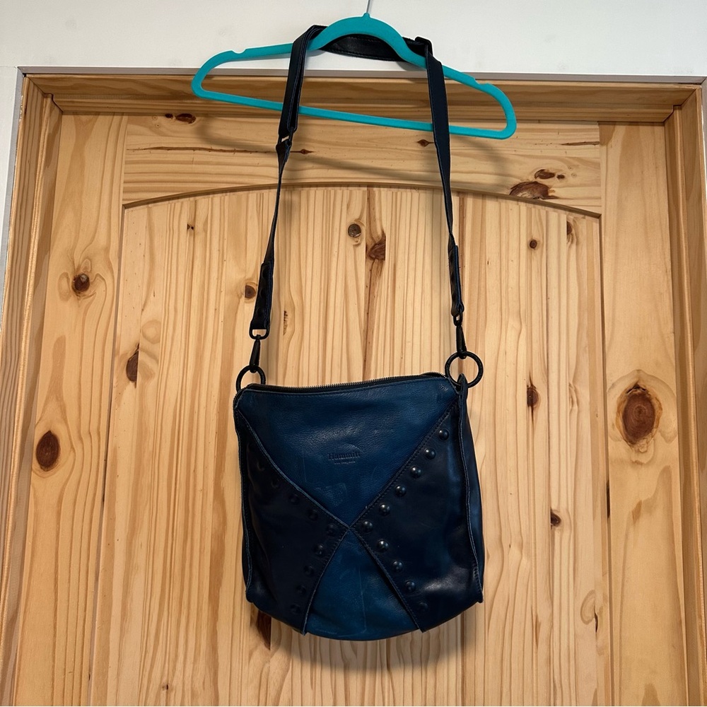 Hammitt Los Angeles Andrew Crossbody Shoulder Bag - blue pebbled leather NICE - Picture 2 of 14
